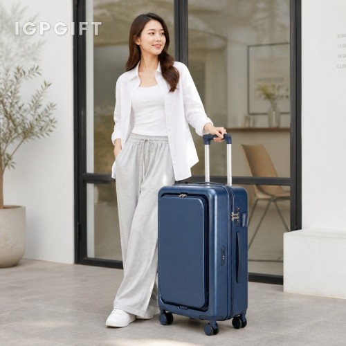 前开盖万向轮登机箱